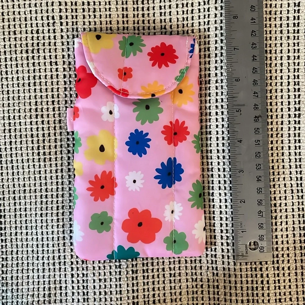 Puffy floral iPad and phone sleeve